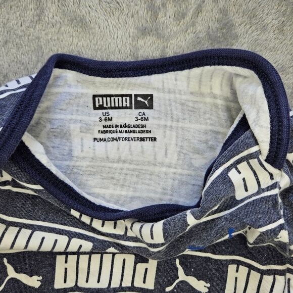 Lot of Two One Piece Infant Button Buckles Blue Red Sz 3-9M - Picture 3 of 4